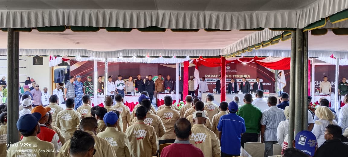 Bawaslu Maluku Tenggara Menghadiri Penetapan Nomor Urut Pasangan Calon 