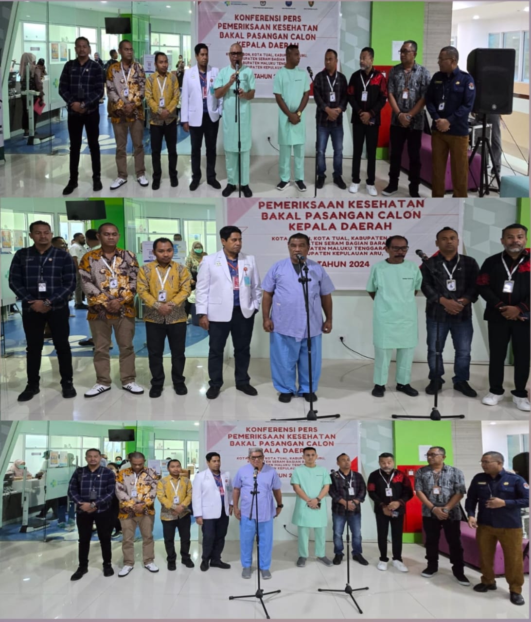 Foto Bersama Para Calon Bupati dengan Komisoner Bawaslu dan KPU Maluku Tenggara