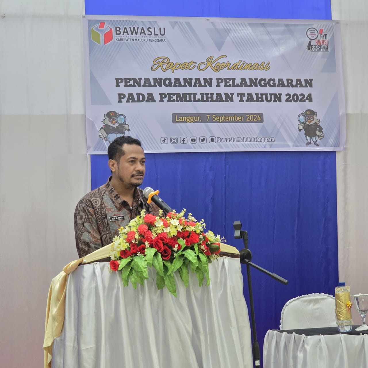 Anggota Bawaslu Kabupaten Maluku Tenggara, Alwi Al Hamid. (Sumber Foto: Humas Bawaslu Malra)