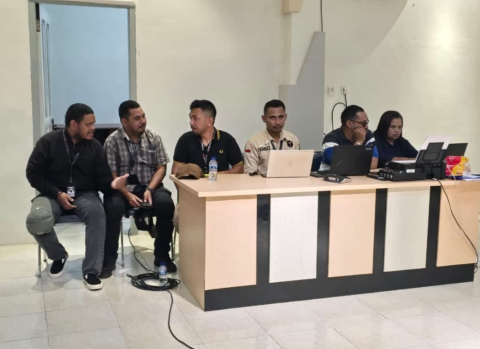 Tim Fasilitasi Tahapan Pencalonan Bawaslu Kabupaten Maluku Tenggara (Sumber Foto: Humas Bawaslu Malra)