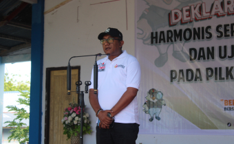 Foto Sambutan Ketua Dalam Acara Deklarasi Kampanye Harmonis